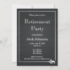 Vintages Tafel-Ruhestands-Party Einladung