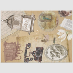 Vintages Tagebuch Viktorianisch Design decoupage r Seidenpapier