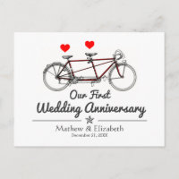 Vintages Tandem Bicycle Custom Wedding Jubiläum