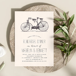 Vintages Tandem Fahrrad Probe Abendessen Einladung