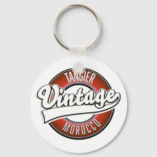 Vintages Tangier-Marokko-Logo Schlüsselanhänger