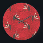 Vintages Tango Flamenco-Tanzmuster Große Wanduhr<br><div class="desc">Nahtlos Vintages Muster mit Tango und Flamenco Tänzern. Vintages nahtloses Muster mit Tango- und Flamenco-Tänzern. Flamenco- und Tango-Muster tanzen im Rhythmus der Leidenschaft. Flamenco,  Muster,  Tango,  Salsa,  Musik,  Tanz,  Tänzer,  Tänzer,  Spain,  Frau,  Fan,  nahtlos,  sexy,  Latein,  Performance,  Rumba,  Illustration,  Hintergrund,  Menschen,  Mode,  Mädchen</div>