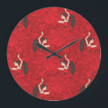 Vintages Tango Flamenco-Tanzmuster Große Wanduhr<br><div class="desc">Nahtlos Vintages Muster mit Tango und Flamenco Tänzern. Vintages nahtloses Muster mit Tango- und Flamenco-Tänzern. Flamenco- und Tango-Muster tanzen im Rhythmus der Leidenschaft. Flamenco,  Muster,  Tango,  Salsa,  Musik,  Tanz,  Tänzer,  Tänzer,  Spain,  Frau,  Fan,  nahtlos,  sexy,  Latein,  Performance,  Rumba,  Illustration,  Hintergrund,  Menschen,  Mode,  Mädchen</div>