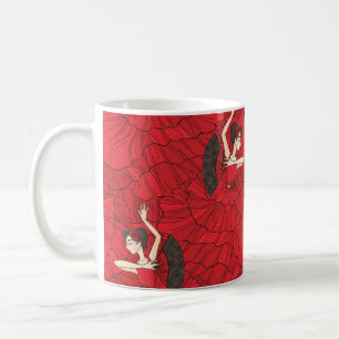 Vintages Tango Flamenco-Tanzmuster Kaffeetasse