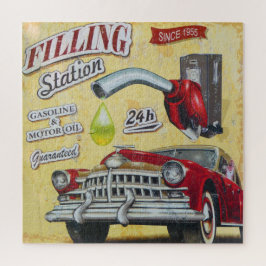 Vintages Tankstellenschild Puzzle