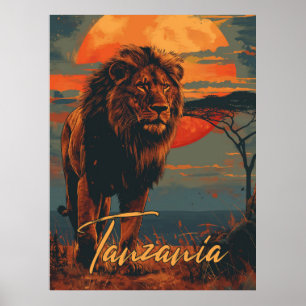 Vintages Tansania Travel Poster