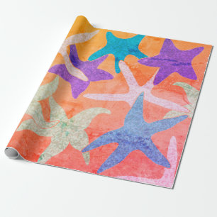 Vintages Tanzen-Starfish-Wrapping-Papier Geschenkpapier