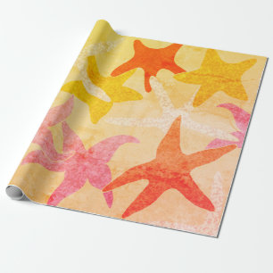 Vintages Tanzen-Starfish-Wrapping-Papier Geschenkpapier
