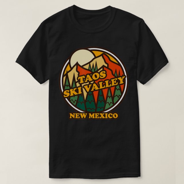Vintages Taos Skigebiet New Mexico Wandern T-Shirt (Design vorne)