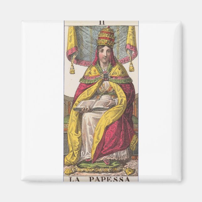 Vintages Tarot hoher Priesterinnen Magnet (Vorne)
