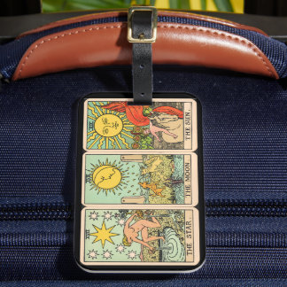 Vintages Tarot-Kartentrio Gepäckanhänger