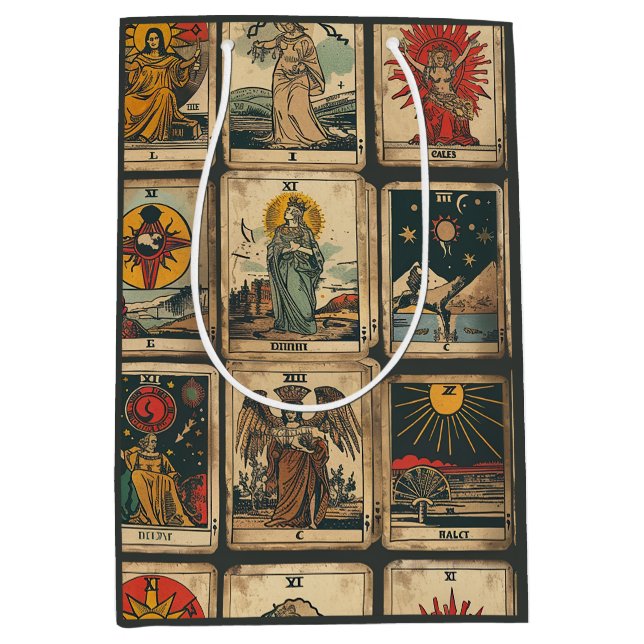 Vintages Tarot Mittlere Geschenktüte (Vorderseite)