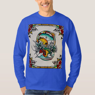 Vintages Tattoo Herz mit Thorns und Arrows T-Shir T-Shirt