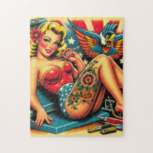 Vintages Tattorium-Button Puzzle