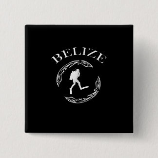 Vintages Tauchen Belize Scuba Ocean Kostümgeschenk Button