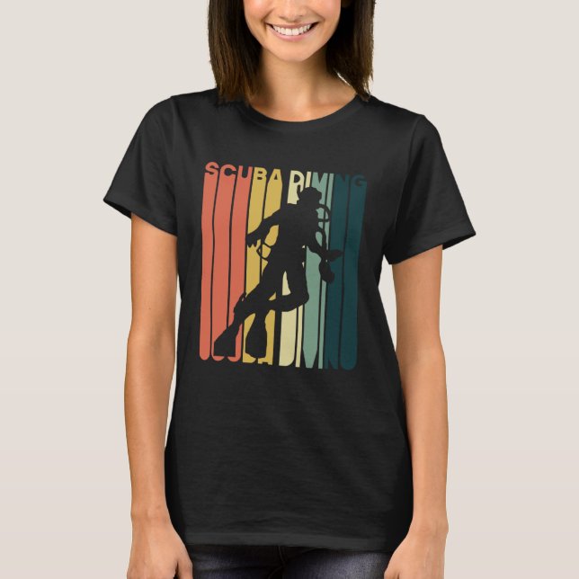 Vintages Tauchen Retro Niedlich T-Shirt (Vorderseite)