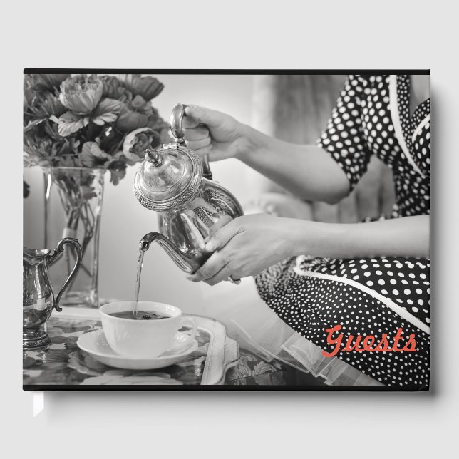 Vintages Tea Guest Book Gästebuch (Vorderseite)