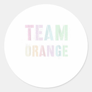 Vintages Team Orange Summer Camp War Game Sports C Runder Aufkleber