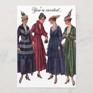 Vintages Tee-Party Einladung