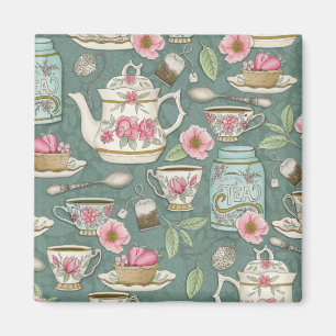 Vintages Tee-Party Magnet