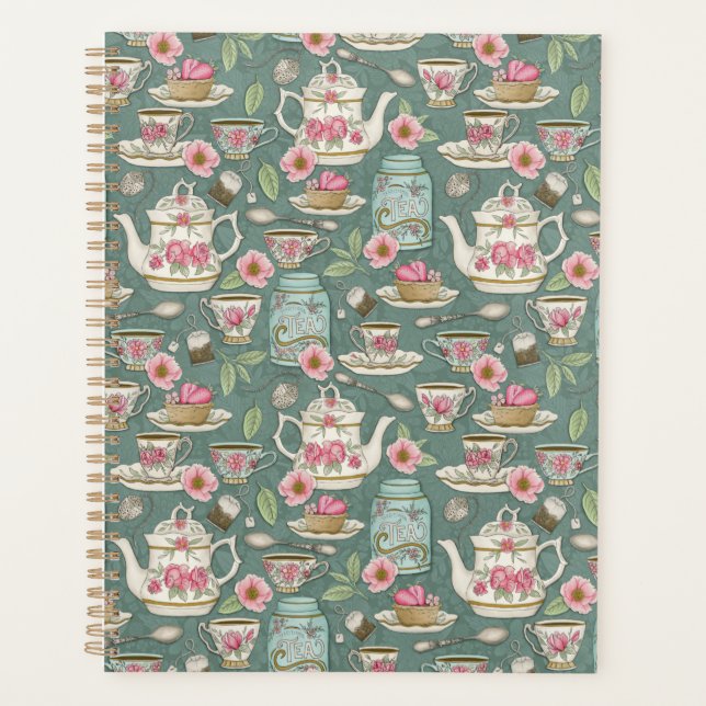 Vintages Tee-Party Planer (Vorderseite)