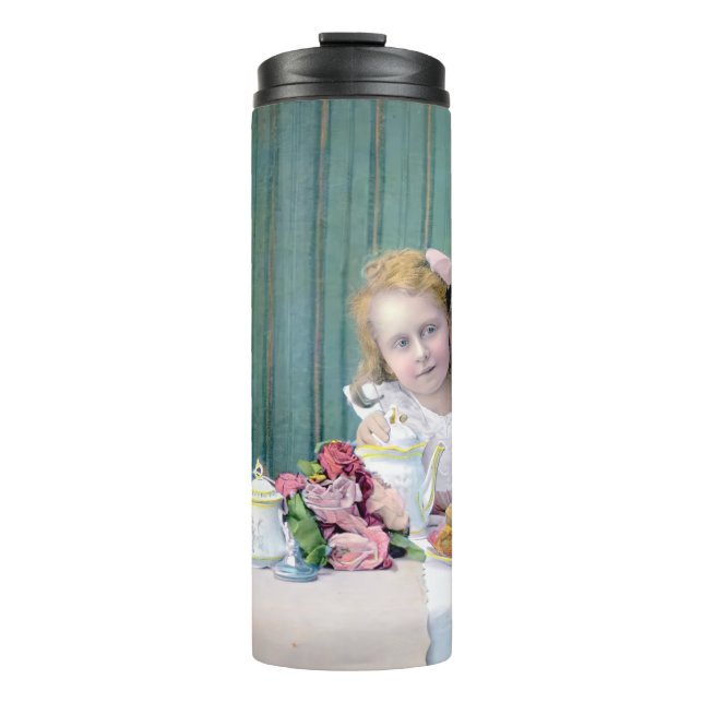 Vintages Tee-Party Thermosbecher (Vorderseite)