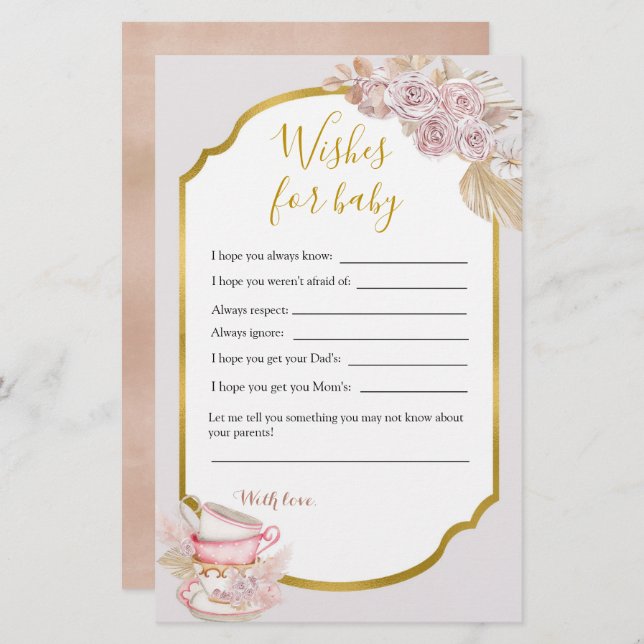 Vintages Tee-Party wünscht sich ein Baby (Vorne/Hinten)