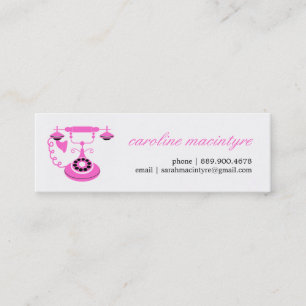 Vintages Telefon-nennende Minikarten Telefonnummerkarte