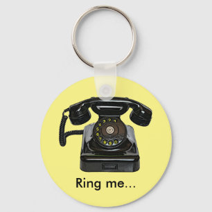 Vintages Telefon schellen mich… Schlüsselring Schlüsselanhänger