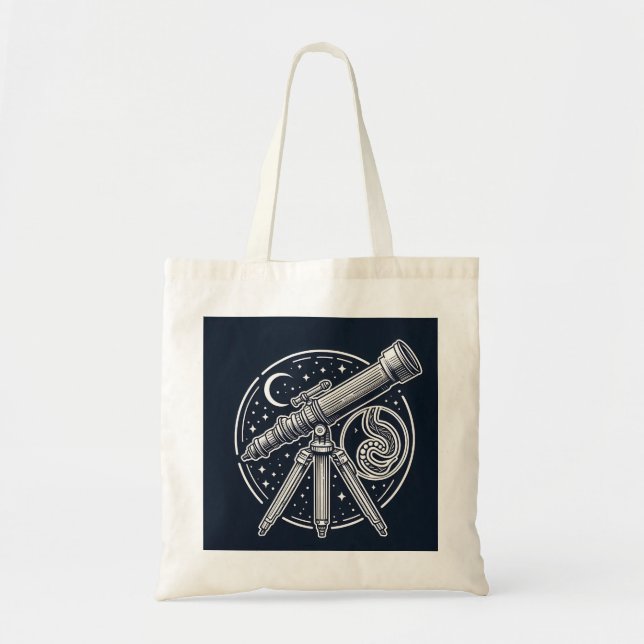 Vintages Telescope Art Tragetasche (Vorne)