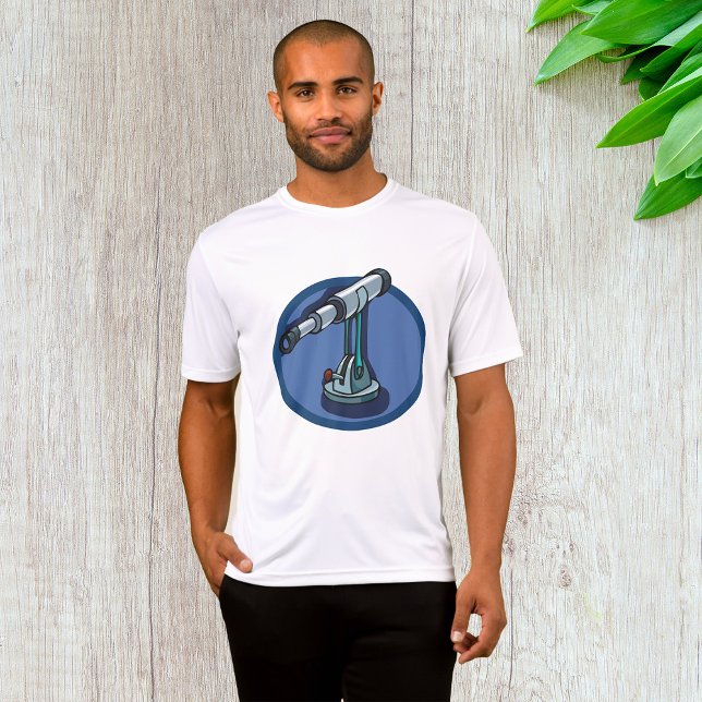 Vintages Teleskop Astronomie-Enthusiast Stargazing T-Shirt (Von Creator hochgeladen)