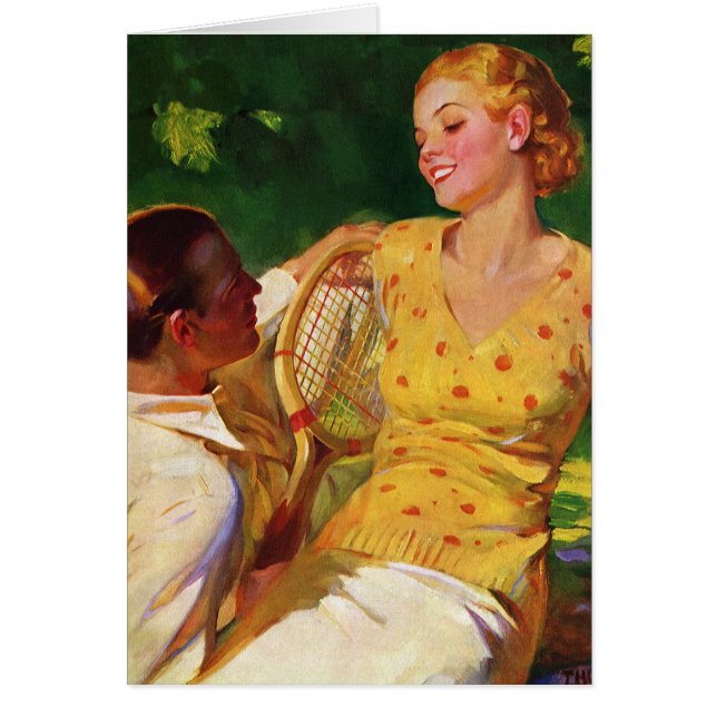 Vintages Tennis, Liebe und Romantik (Vorne)