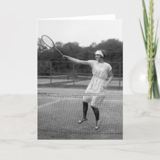Vintages Tennisoutfit in den 20er Jahren Karte
