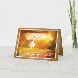 Vintages Tennistrick-Foto Karte