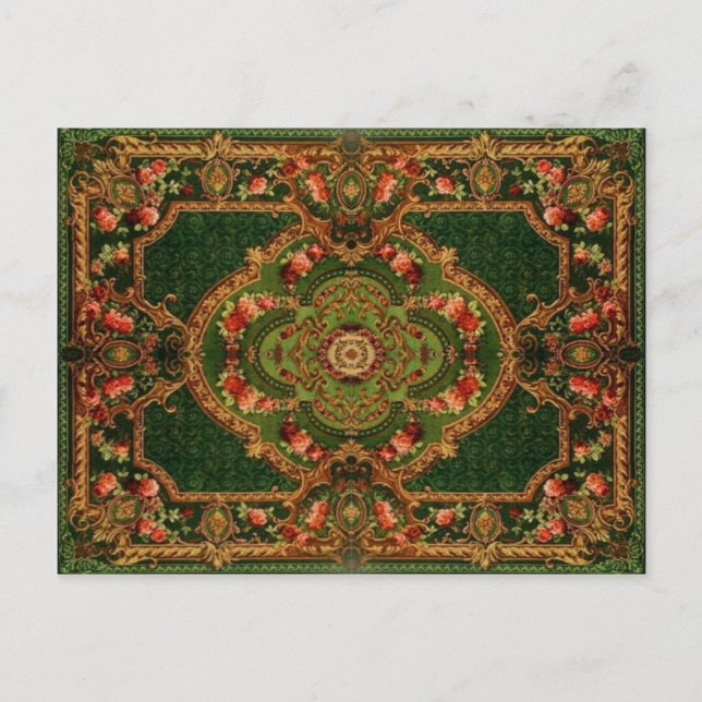 Vintages Teppichmuster: Axminster 3432 Postkarte (Vorderseite)