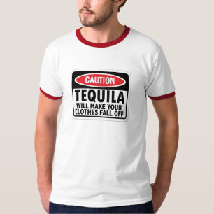 Vintages Tequilavorsichtzeichen T-Shirt