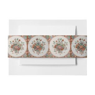 Vintages Terracotta Tiles-Muster Einladungsbanderole