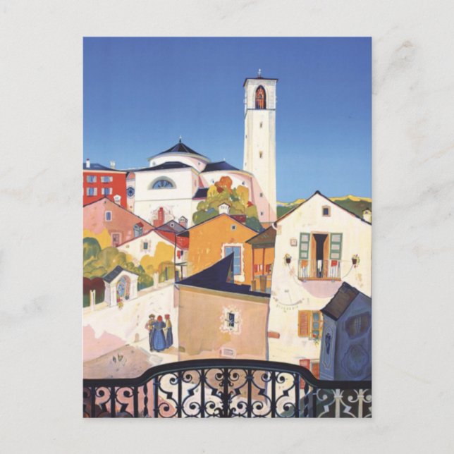 Vintages Tessin Tessin Postkarte (Vorderseite)