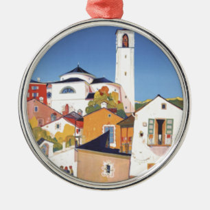 Vintages Tessin Tessin Silbernes Ornament