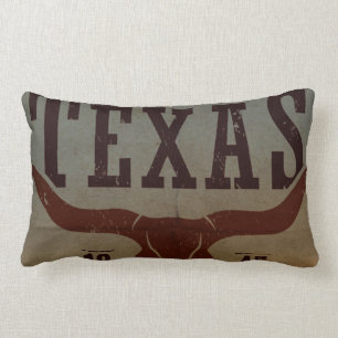Vintages Texas Cowboy Lumbar Kissen