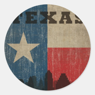 Vintages Texas Runder Aufkleber
