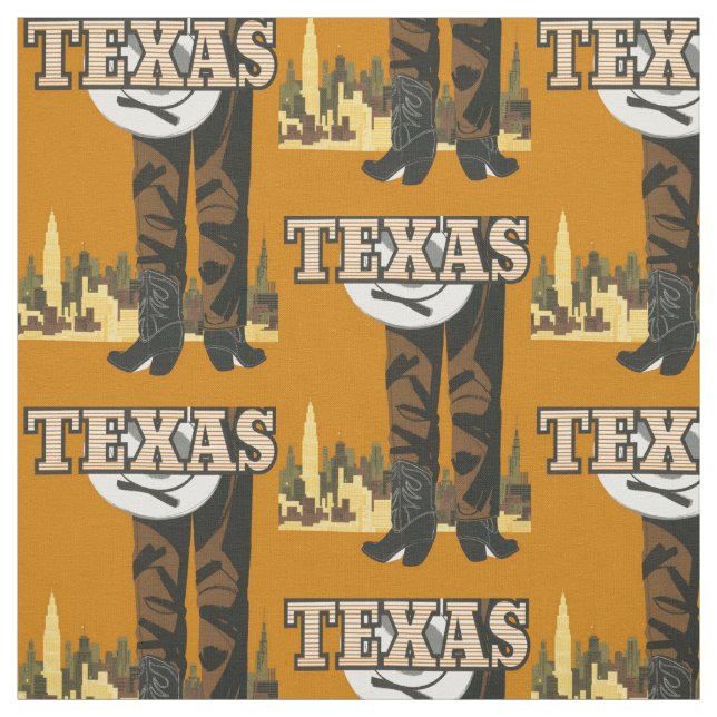 Vintages Texas USA-Gewebe Stoff (Muster)