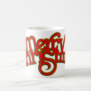 Vintages Textdesign: Frohe Weihnachten Tasse