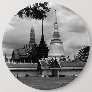 Vintages Thailand Bangkok Chapel Royal Palace Button