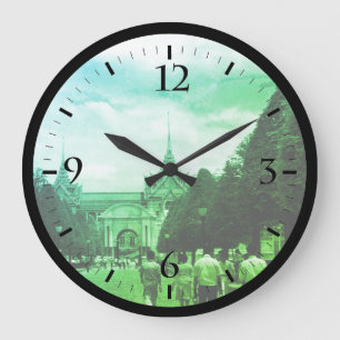 Vintages Thailand Bangkok Touristenpalast Tor Große Wanduhr