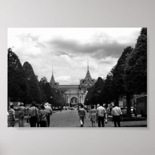 Vintages Thailand Bangkok Touristenpalast Tor Poster