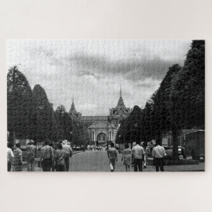 Vintages Thailand Bangkok Touristenpalast Tor Puzzle