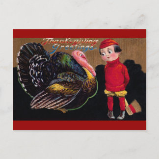 Vintages Thankgiving Feiertagspostkarte