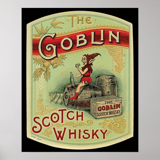 Vintages "The Goblin Scotch Whiskey Label" Poster (Vorne)