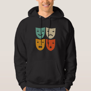 Vintages Theater Masken Theaterstück Schauspieleri Hoodie